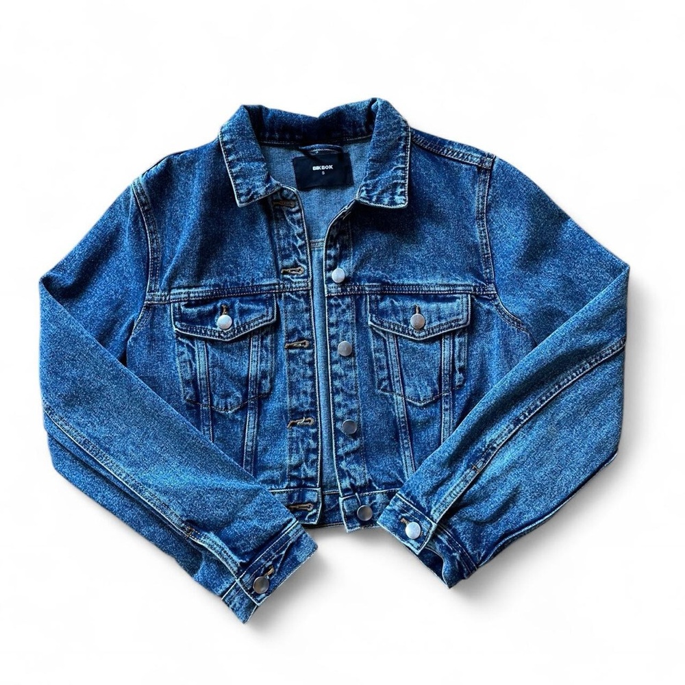 Women's BIKBOK Cropped Blue Denim Jacket
